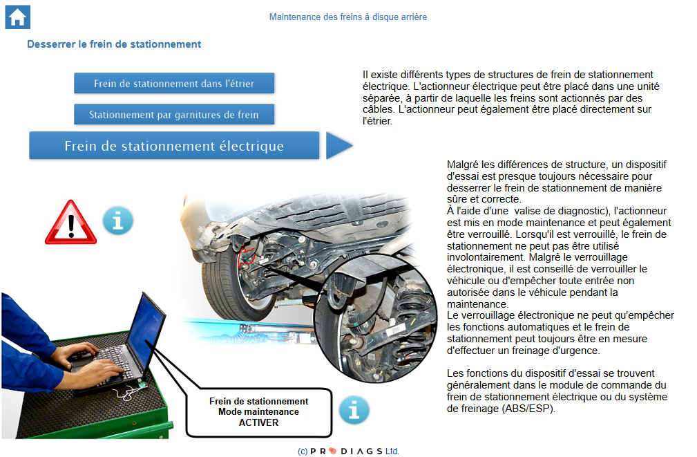 Click to enlarge image Découvrez l'entretien du frein de stationnement électrique et pourquoi il est important d'activer le mode maintenance d'un véhicule équipé du système EPB.